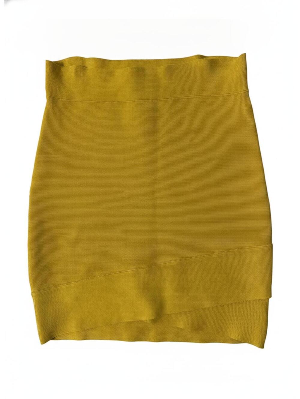BCBG Maxazria Mustard Yellow Bodycon Skirt Small
